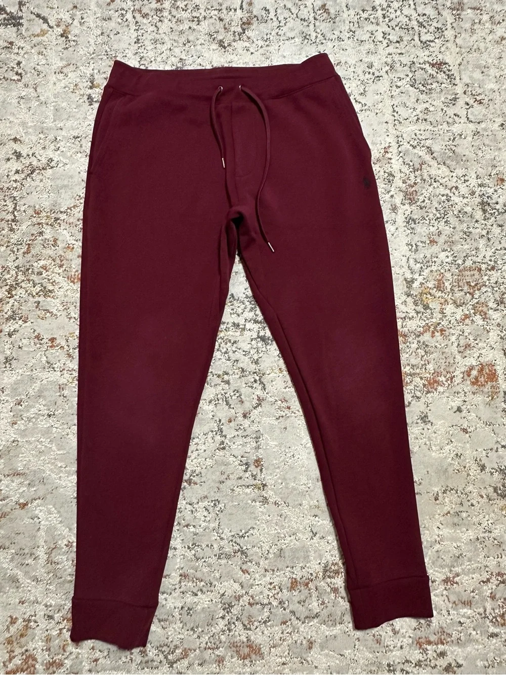 Polo Ralph Lauren Men's Double Knit Jogger Pants size Medium maroon